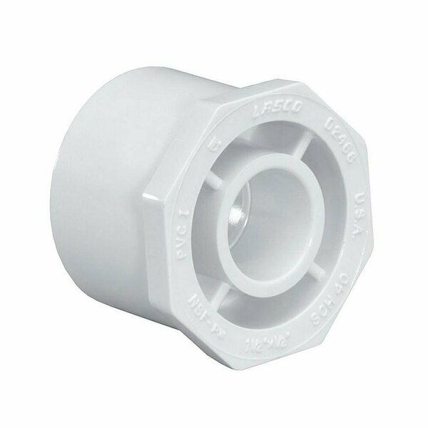 Thrifco Plumbing 1 Inch x 1/2 Inch Slip x Slip PVC Bushing/Reducer SCH 40 8113312